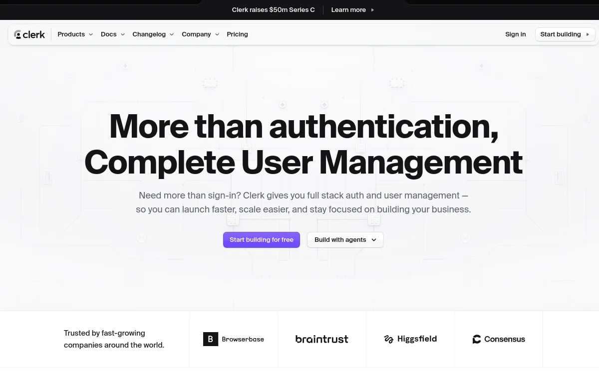 Clerk screenshot