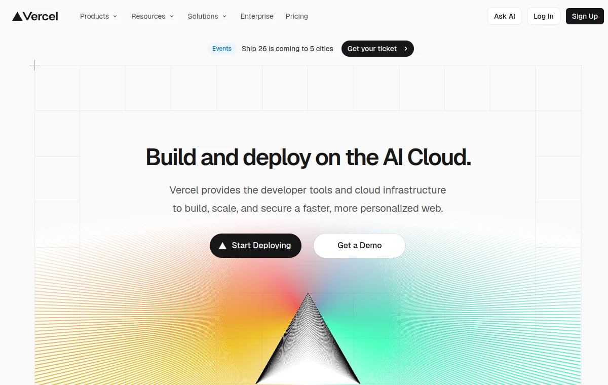 Vercel screenshot