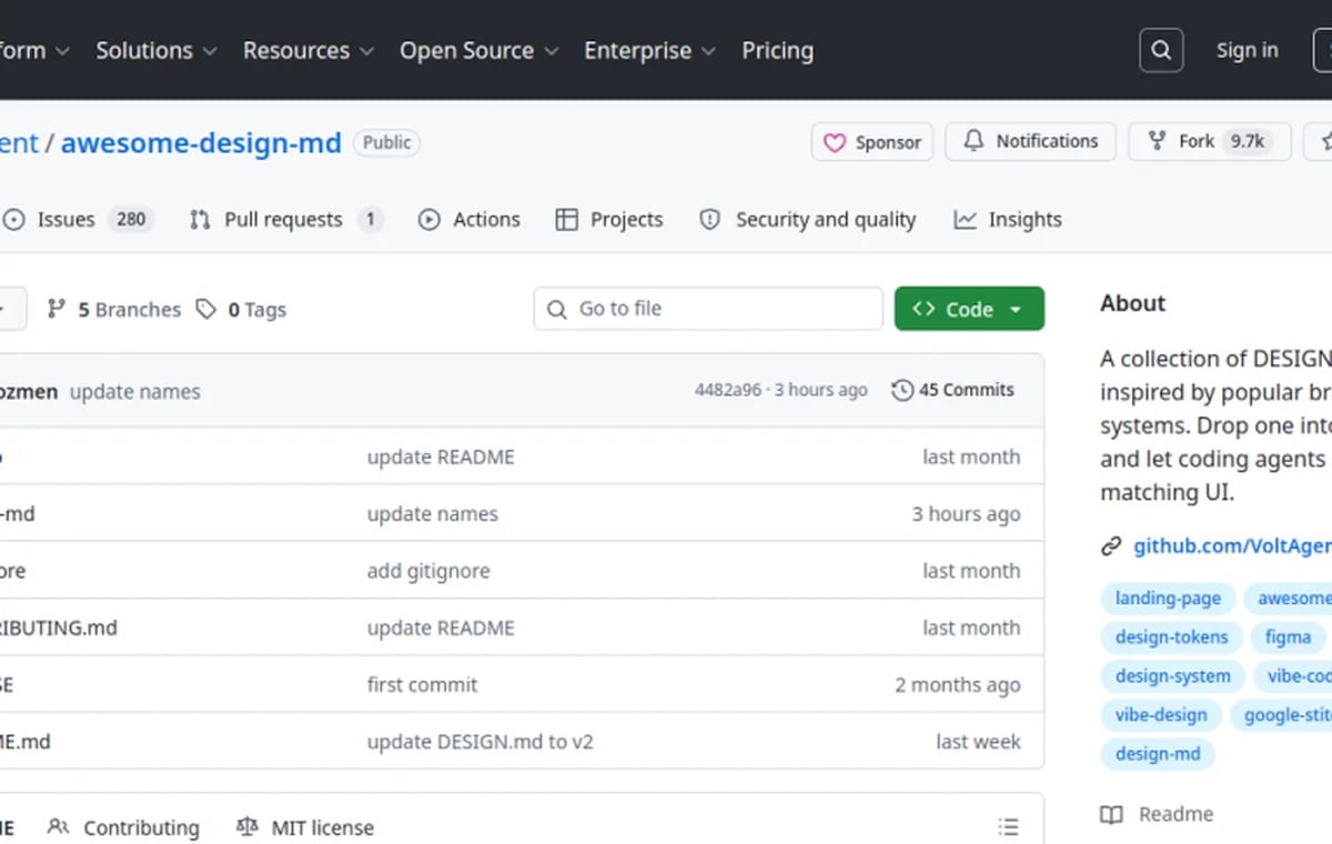 Awesome DESIGN.md screenshot