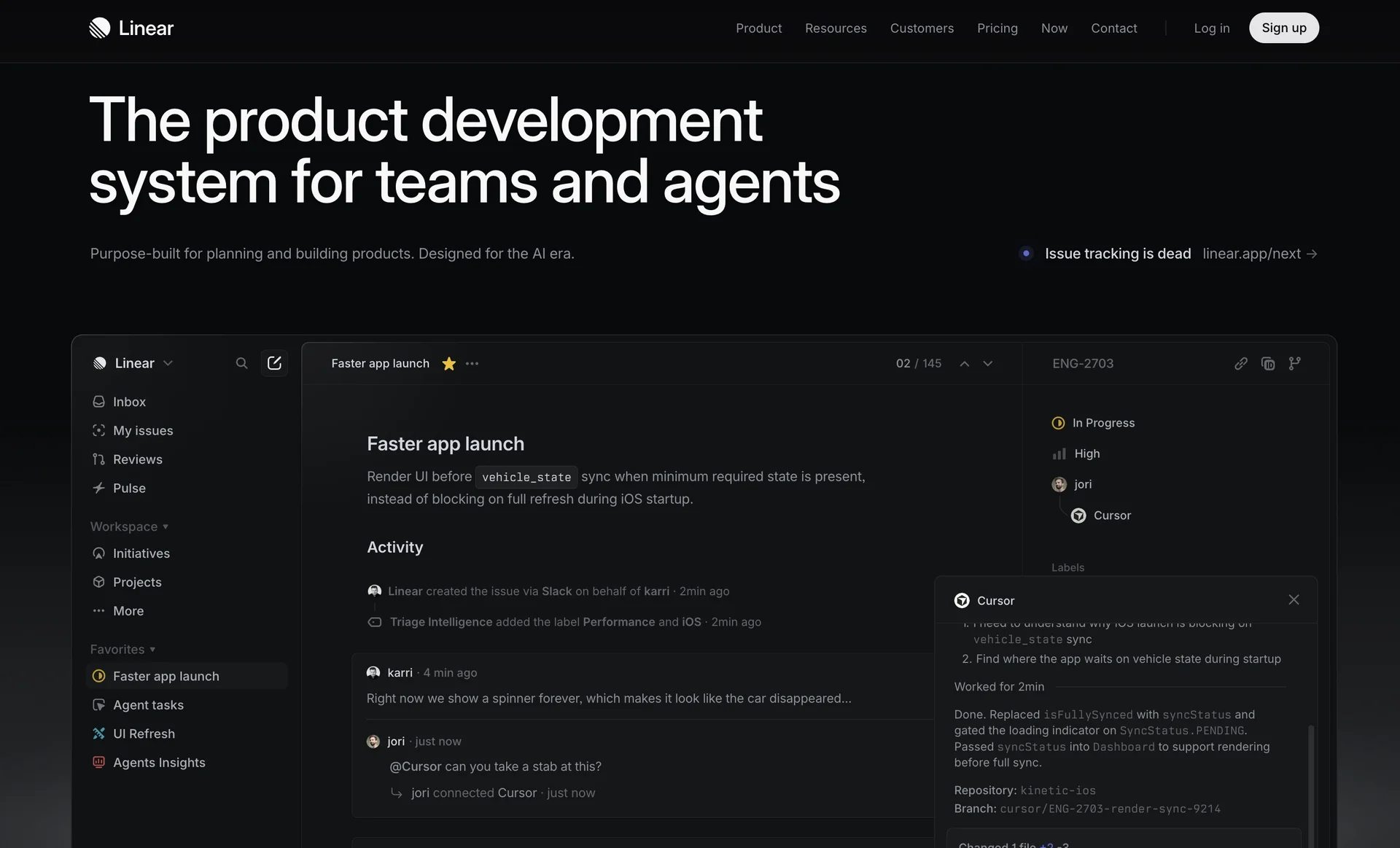 Linear screenshot