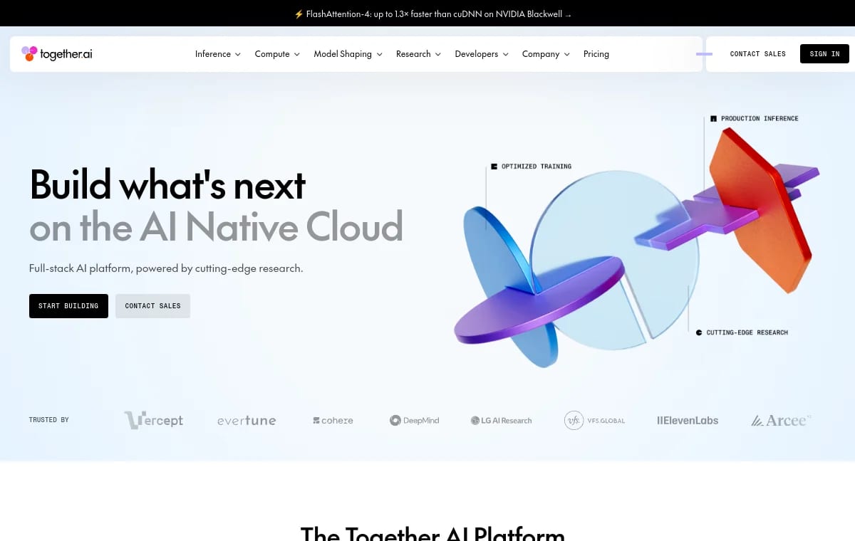 Together.ai screenshot
