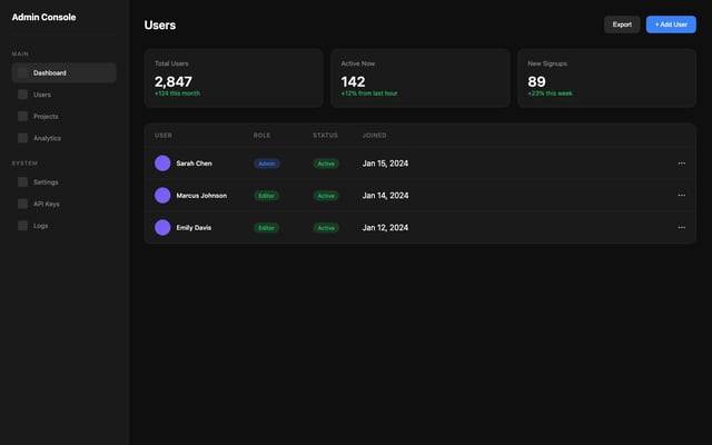 Admin Panel DESIGN.md