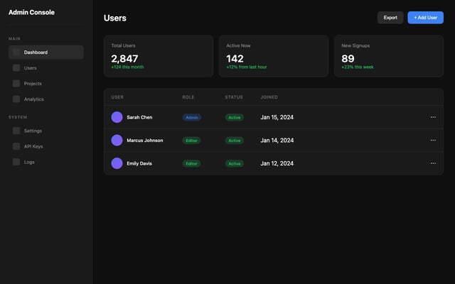 Admin Panel DESIGN.md